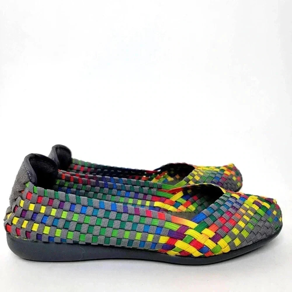 Steven by Steve Madden Rainbow Woven Ballet Flats - 8 - Picture 3 of 10